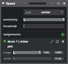 A screenshot showing the parameters available in a controller