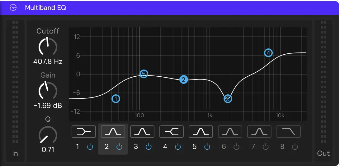 A screenshot of the Multi-band EQ effect