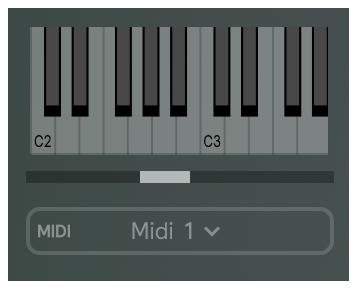 A screenshot of a MIDI virtual input