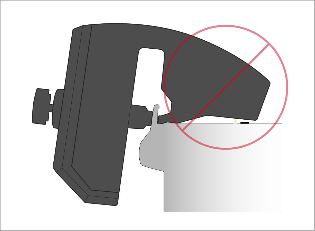 A diagram showing a possible issue attaching a sensor to a die-cast rim