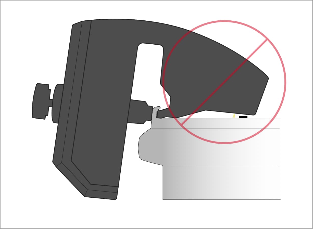 A diagram showing a possible issue attaching a sensor to a S-hoop rim