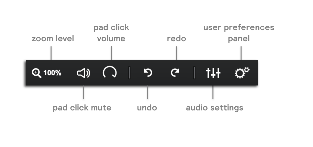 A screenshot of the Application Settings available at the top of the App window