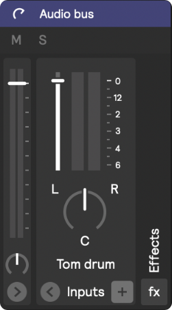 A screenshot of an audio bus module