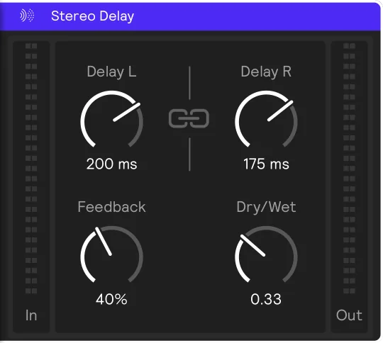 A screenshot of the Stereo Delay effect