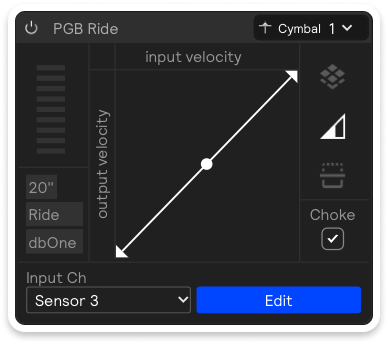 The Sensitivity section of a sensor input
