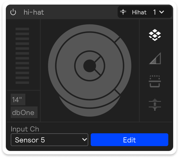The Pads section of a sensor input