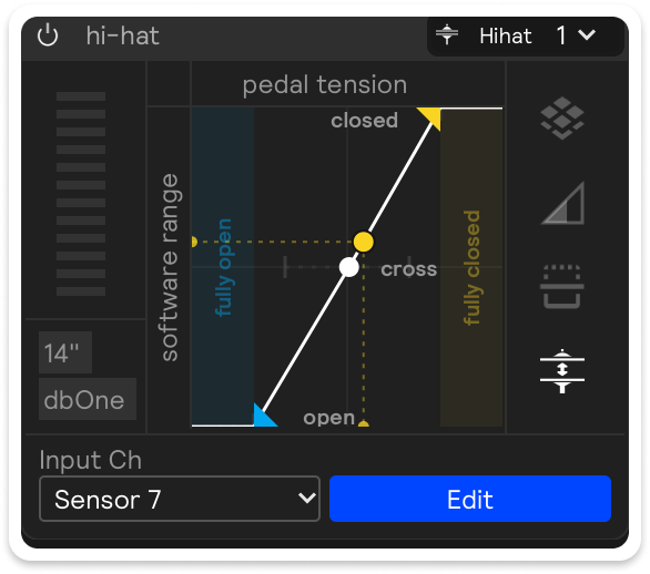 The Tension section of a sensor input