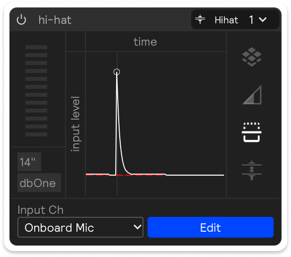 The Sensitivity section of a sensor input