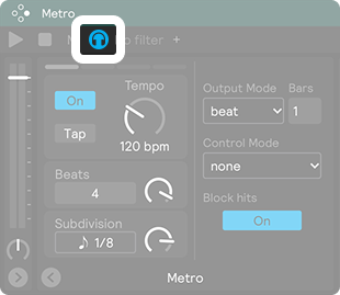 A screenshot of the Monitor Mix button