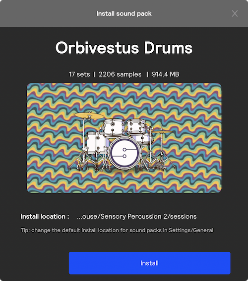 A screenshot of the Sound Pack installation flow