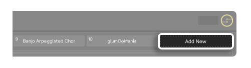 A screenshot of a portion of the set manager with &quot;Add New&quot; highlighted.