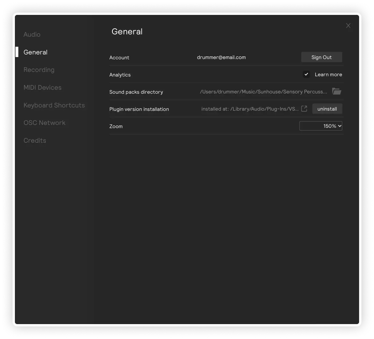 The EVANS Portal General Settings page