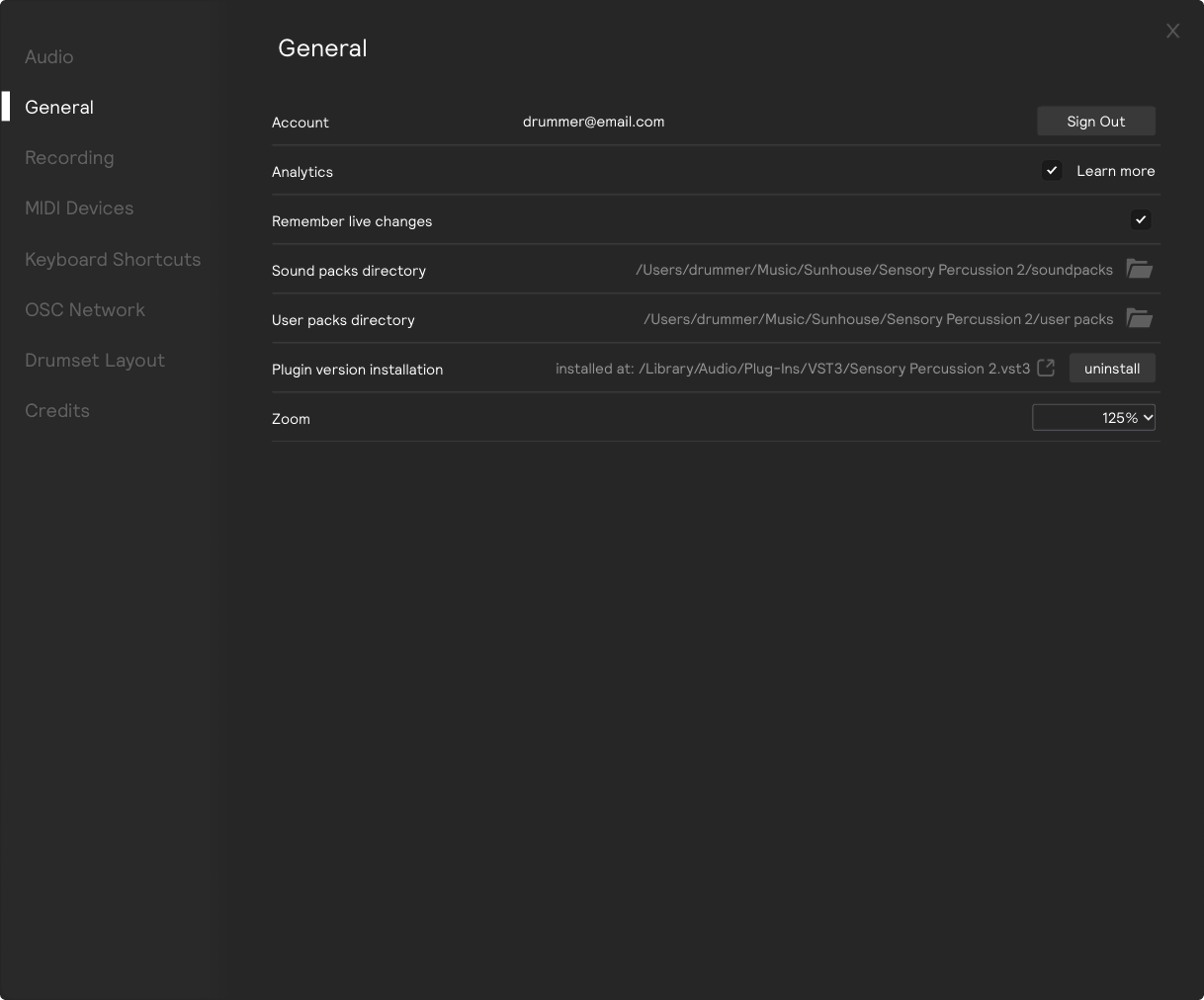 The EVANS Portal General Settings page