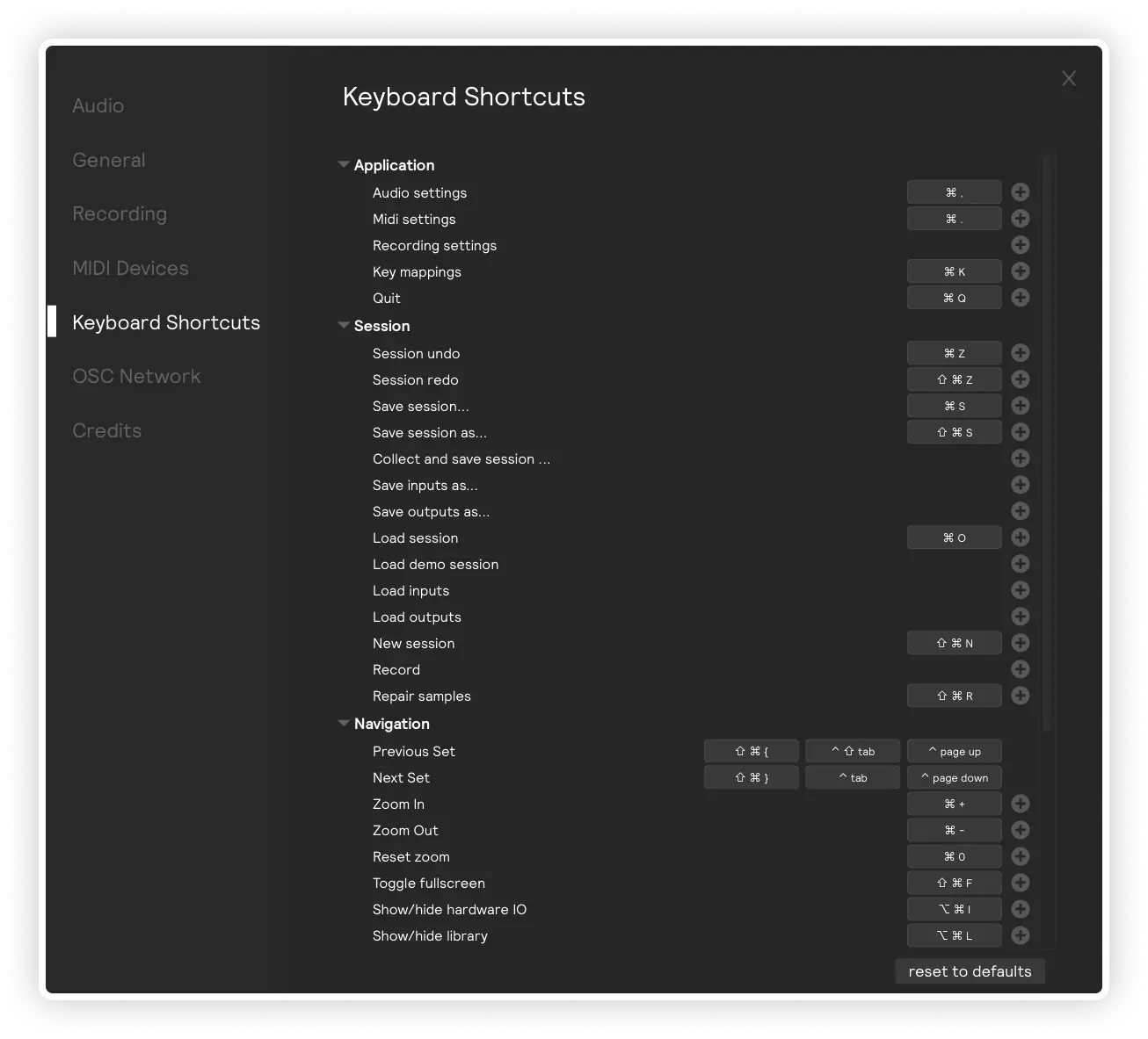 The EVANS Portal Audio Settings page with the channel layout open