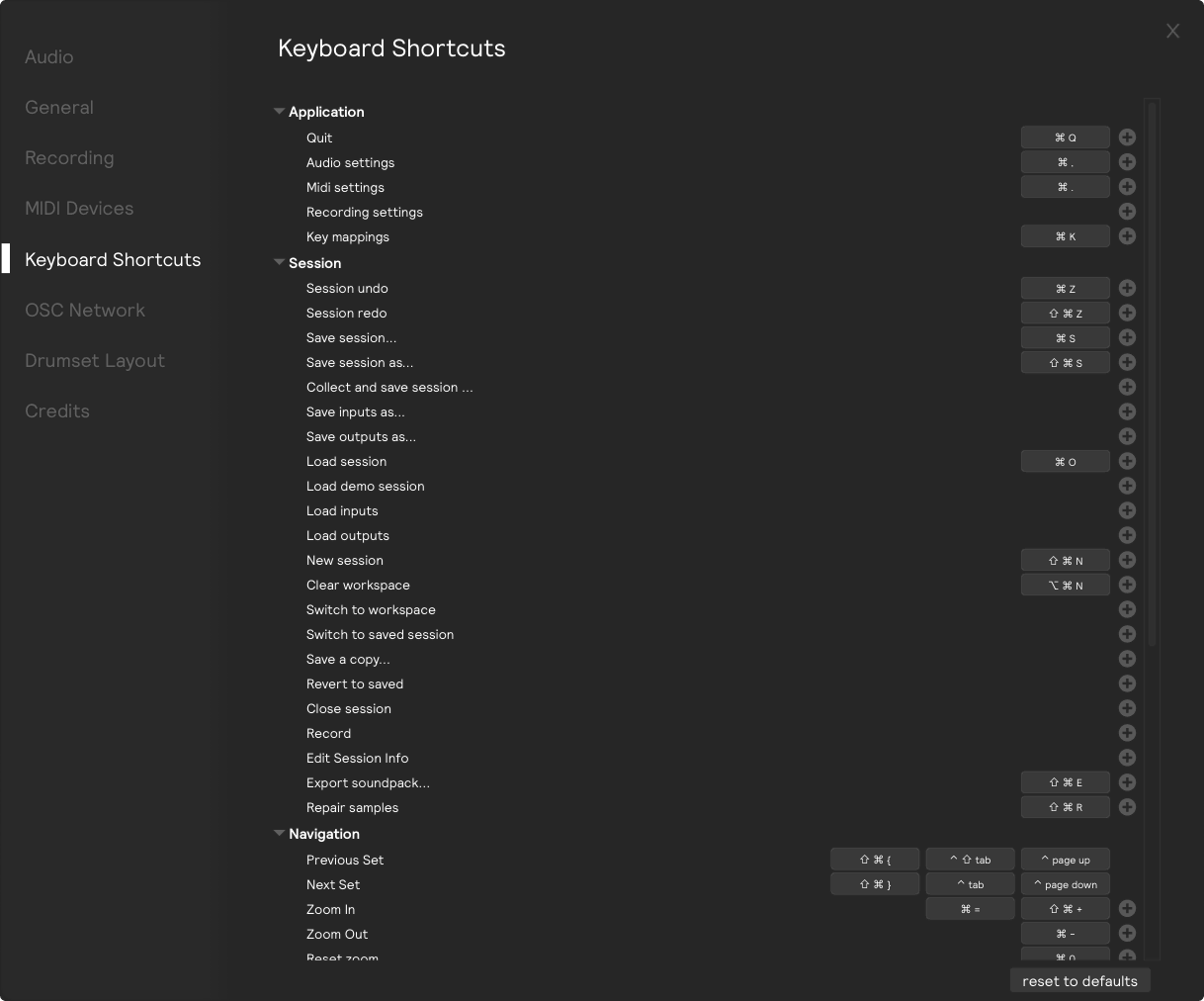 The EVANS Portal Audio Settings page with the channel layout open