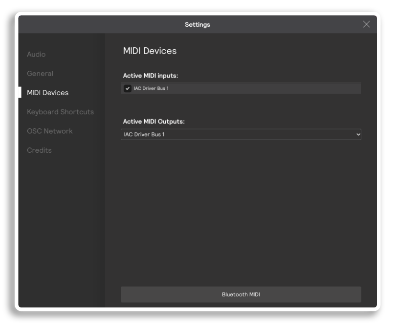 The EVANS Portal Audio Settings page with the channel layout open